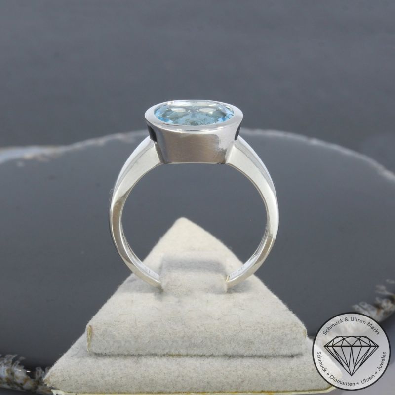 Wert 1550 € Topas Ring in 585er 14 K Weißgold - 101064