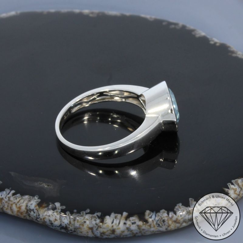 Wert 1550 € Topas Ring in 585er 14 K Weißgold - 101064