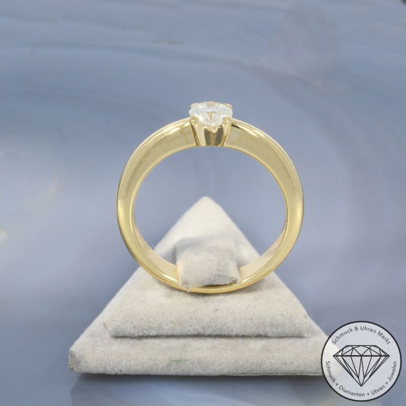 Wert 6900 € Solitär Brillant Ring (ca. 0,75 carat) in 750er 18 K Gelbgold - 101076
