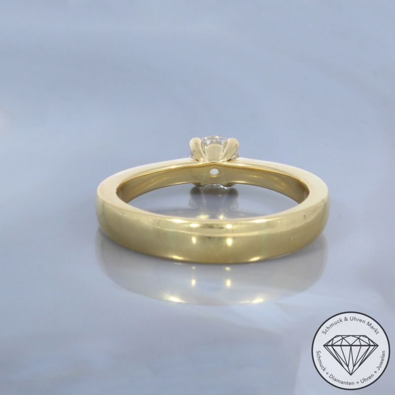 Wert 6900 € Solitär Brillant Ring (ca. 0,75 carat) in 750er 18 K Gelbgold - 101076