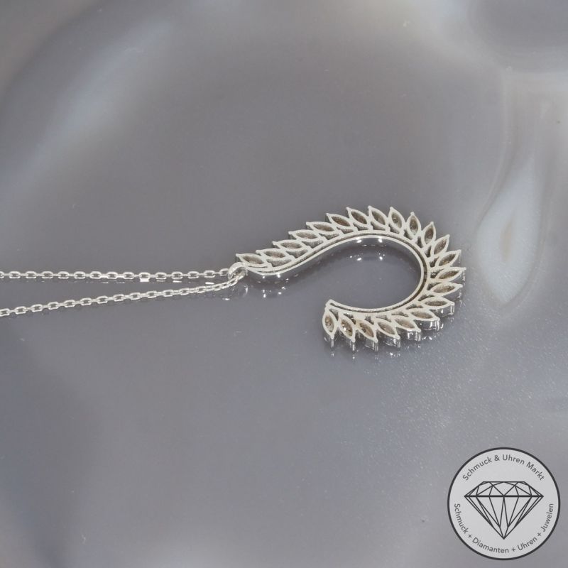 Wert 5090 € Brillant Anhänger mit Kette (0,81 carat) in 585er 14 K Weißgold - 101079