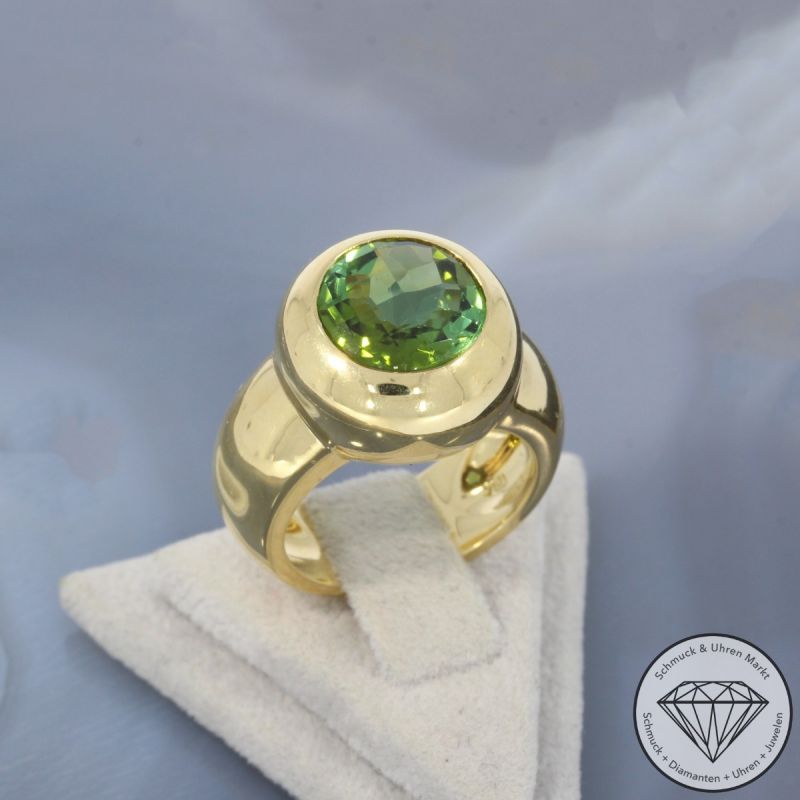 Wert 7000 € Turmalin Ring (ca. 4,30 carat) in 750er 18 K Gelbgold - 101115