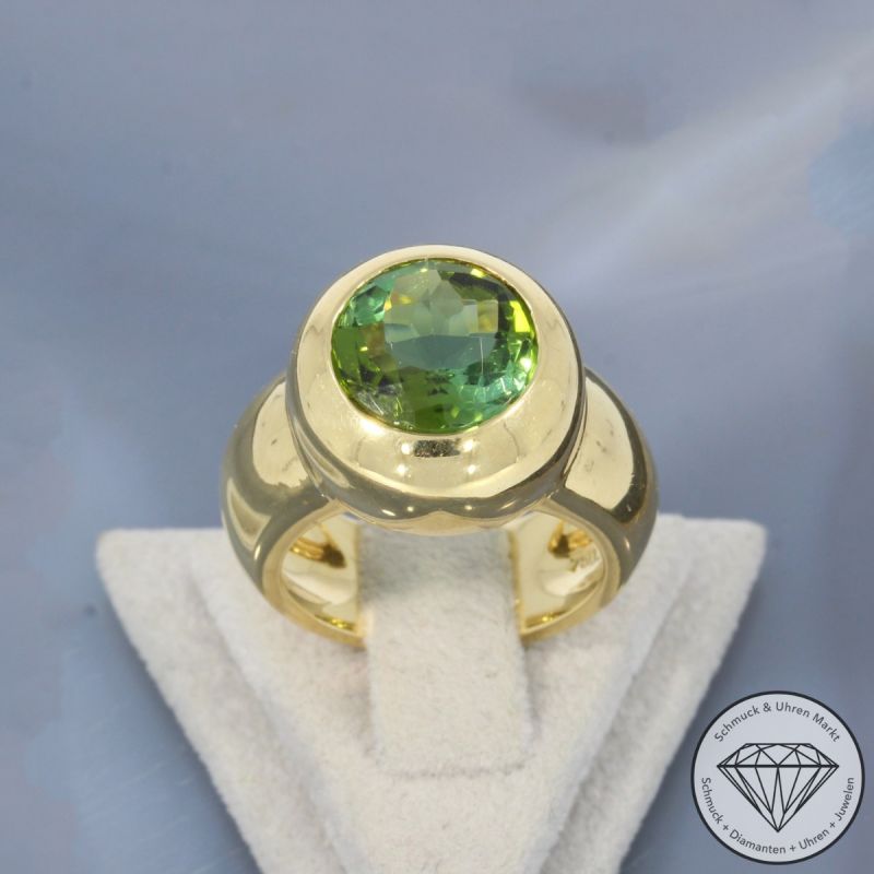 Wert 7000 € Turmalin Ring (ca. 4,30 carat) in 750er 18 K Gelbgold - 101115