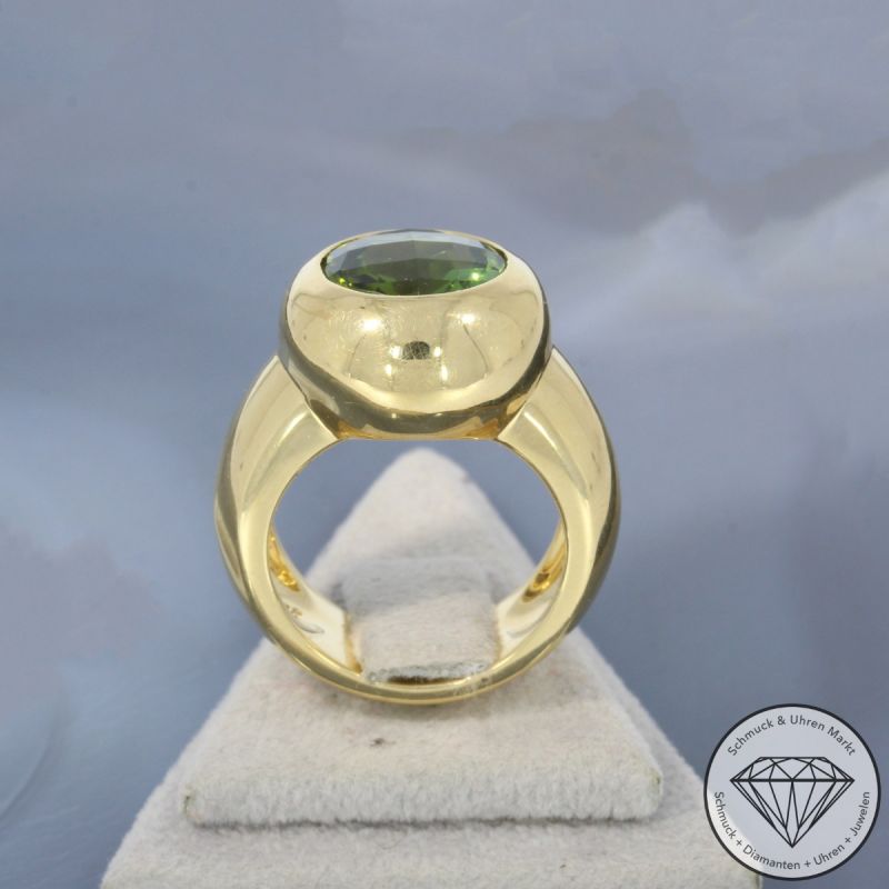 Wert 7000 € Turmalin Ring (ca. 4,30 carat) in 750er 18 K Gelbgold - 101115