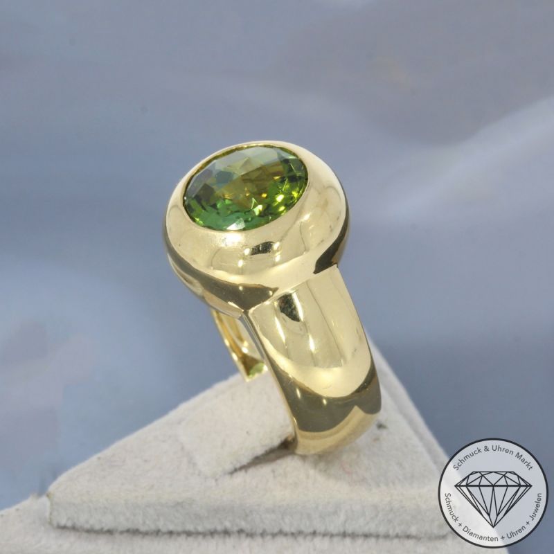 Wert 7000 € Turmalin Ring (ca. 4,30 carat) in 750er 18 K Gelbgold - 101115