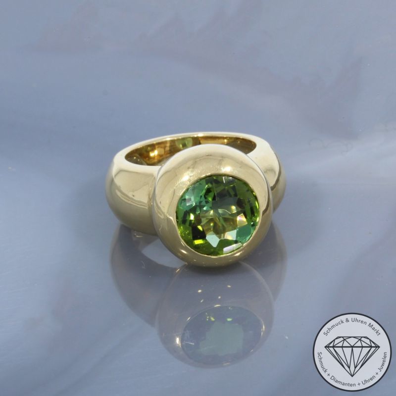 Wert 7000 € Turmalin Ring (ca. 4,30 carat) in 750er 18 K Gelbgold - 101115