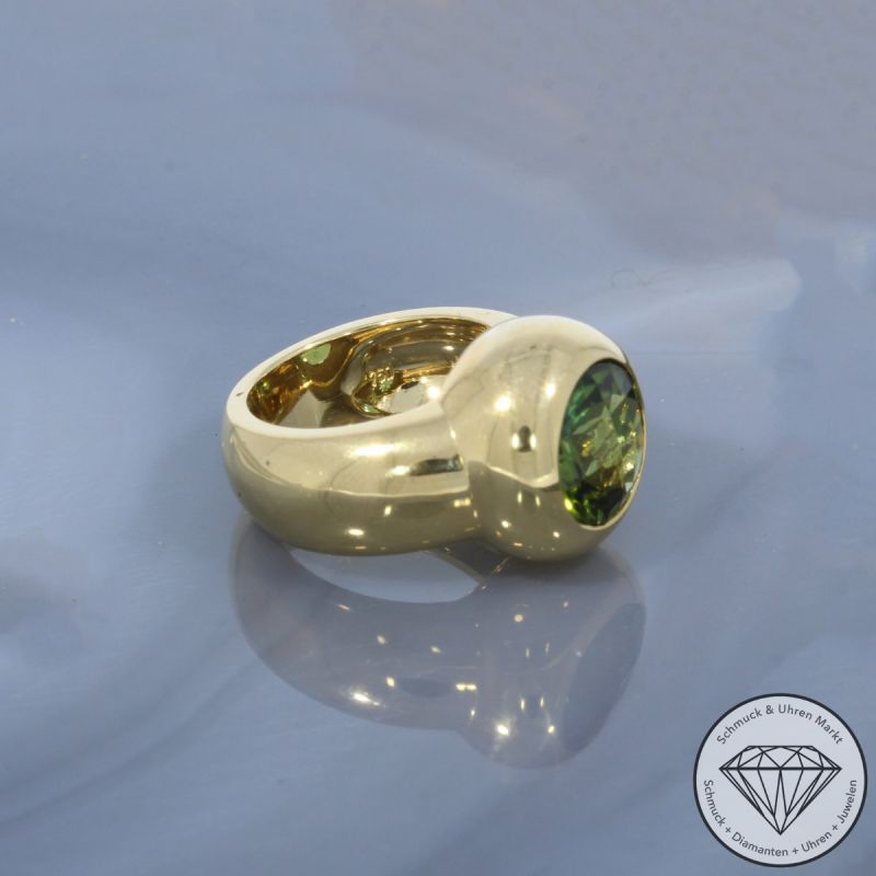 Wert 7000 € Turmalin Ring (ca. 4,30 carat) in 750er 18 K Gelbgold - 101115