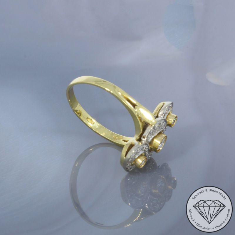 Wert 3990 € Bicolor Brillant Diamant Ring in 585er 14 K Gold - 101122