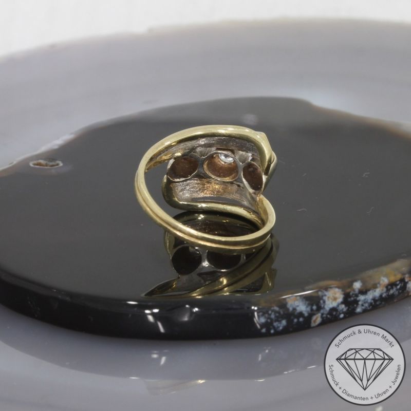 Wert 2150 € Bicolor Brillant Ring (ca. 0,30 carat) in 750er 18 K Gold - 101123