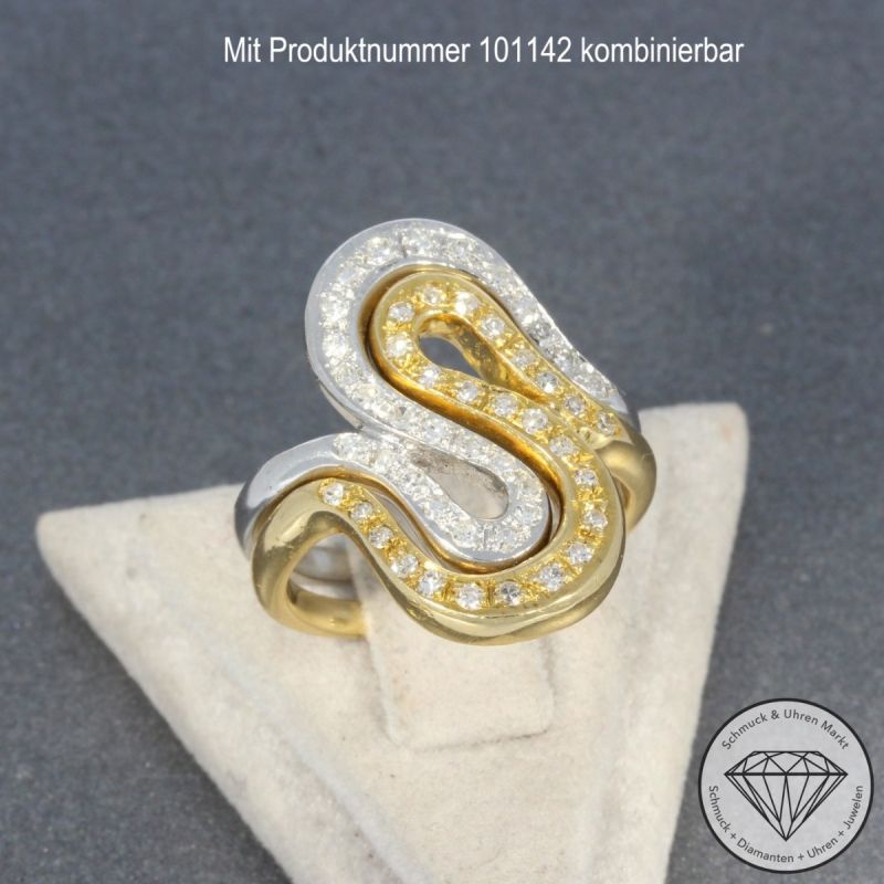Wert 1390 € Diamant Ring in 750er 18 K Gelbgold - 101140