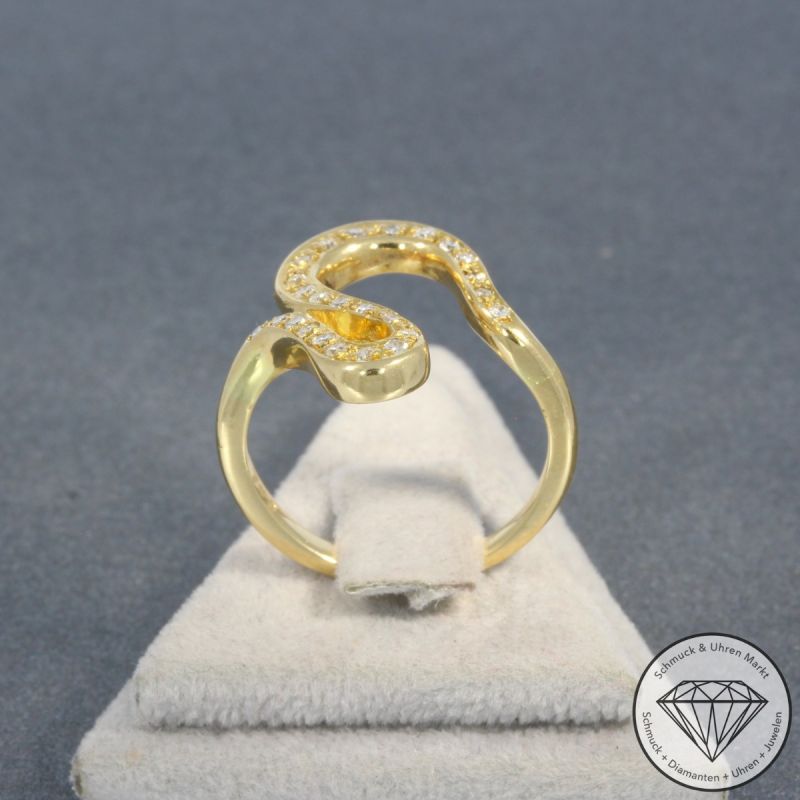 Wert 1390 € Diamant Ring in 750er 18 K Gelbgold - 101140