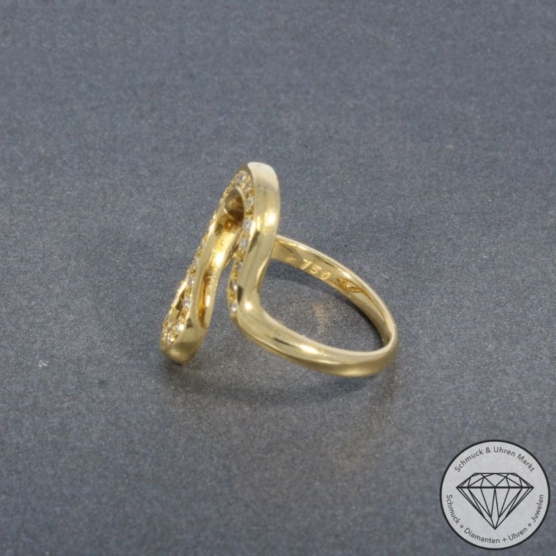 Wert 1390 € Diamant Ring in 750er 18 K Gelbgold - 101140