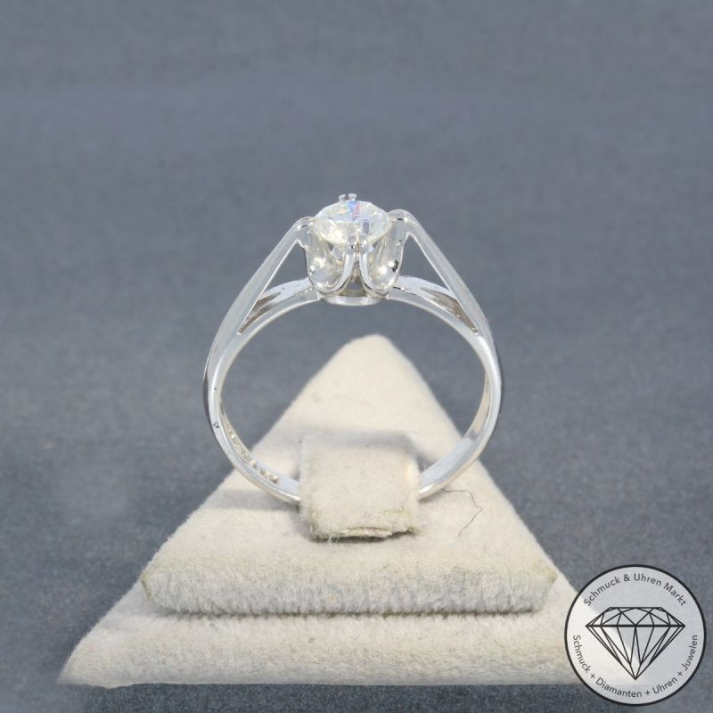 Wert 2590 € Solitär Brillant Ring (ca. 0,50 carat) in 585er 14 K Weißgold - 101141