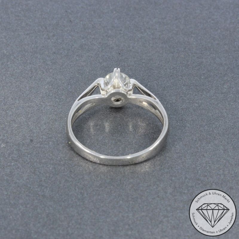 Wert 2590 € Solitär Brillant Ring (ca. 0,50 carat) in 585er 14 K Weißgold - 101141