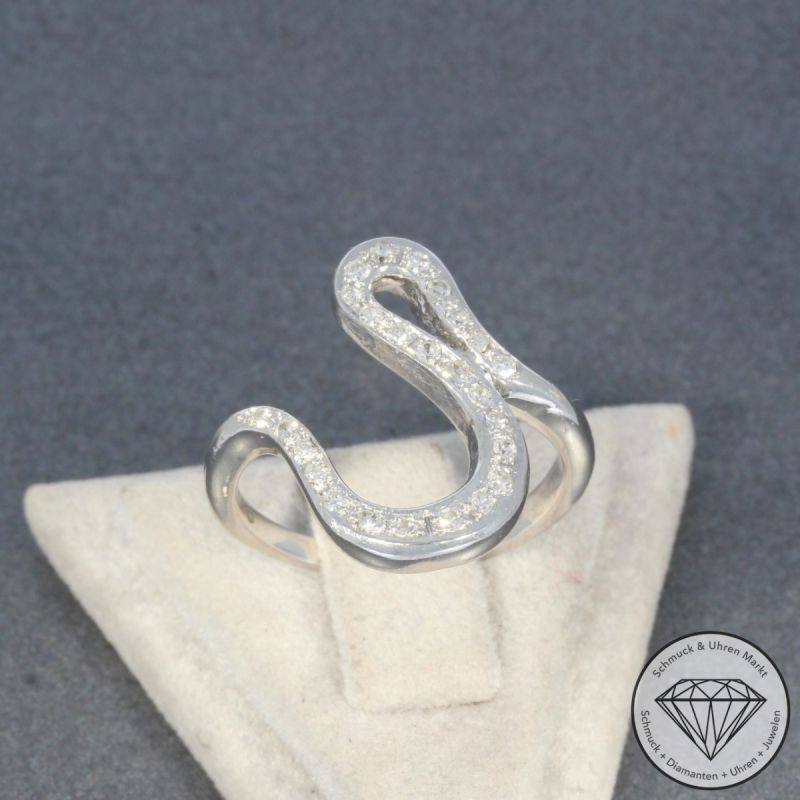 Wert 1390 € Diamant Ring in 750er 18 K Weißgold - 101142