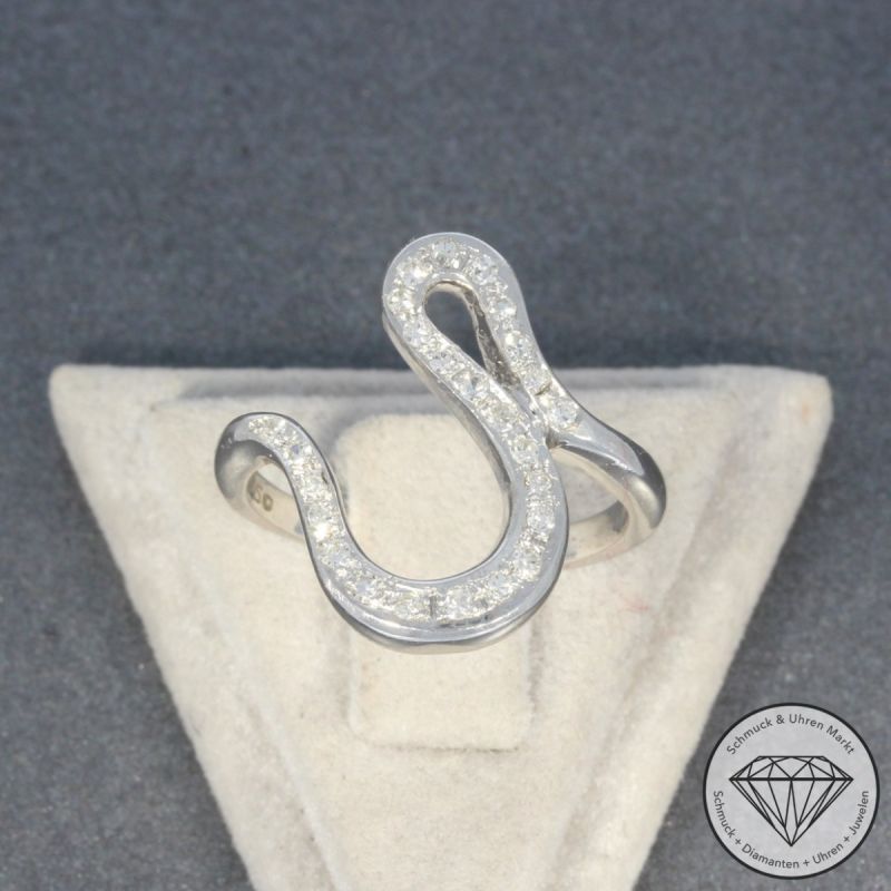 Wert 1390 € Diamant Ring in 750er 18 K Weißgold - 101142
