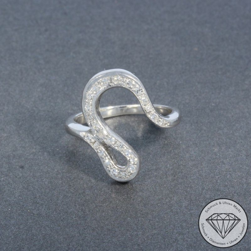 Wert 1390 € Diamant Ring in 750er 18 K Weißgold - 101142