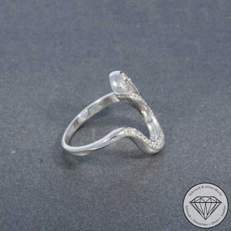 Wert 1390 € Diamant Ring in 750er 18 K Weißgold - 101142