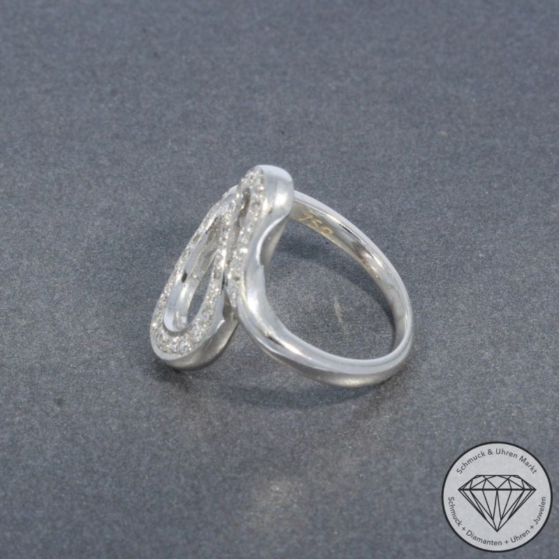 Wert 1390 € Diamant Ring in 750er 18 K Weißgold - 101142