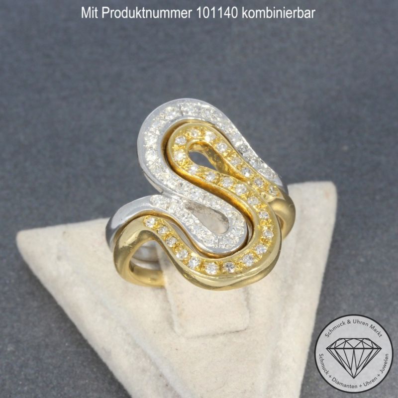 Wert 1390 € Diamant Ring in 750er 18 K Weißgold - 101142