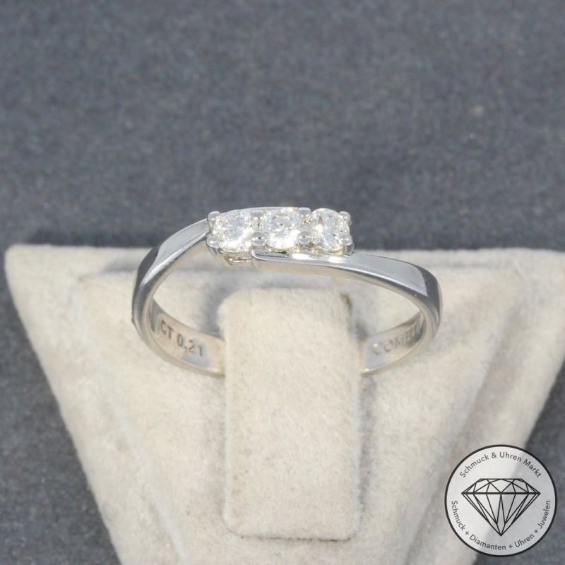 Wert 850 € Comete Brillant Ring (ca. 0,21 carat) in 750er 18 K Weißgold - 101144