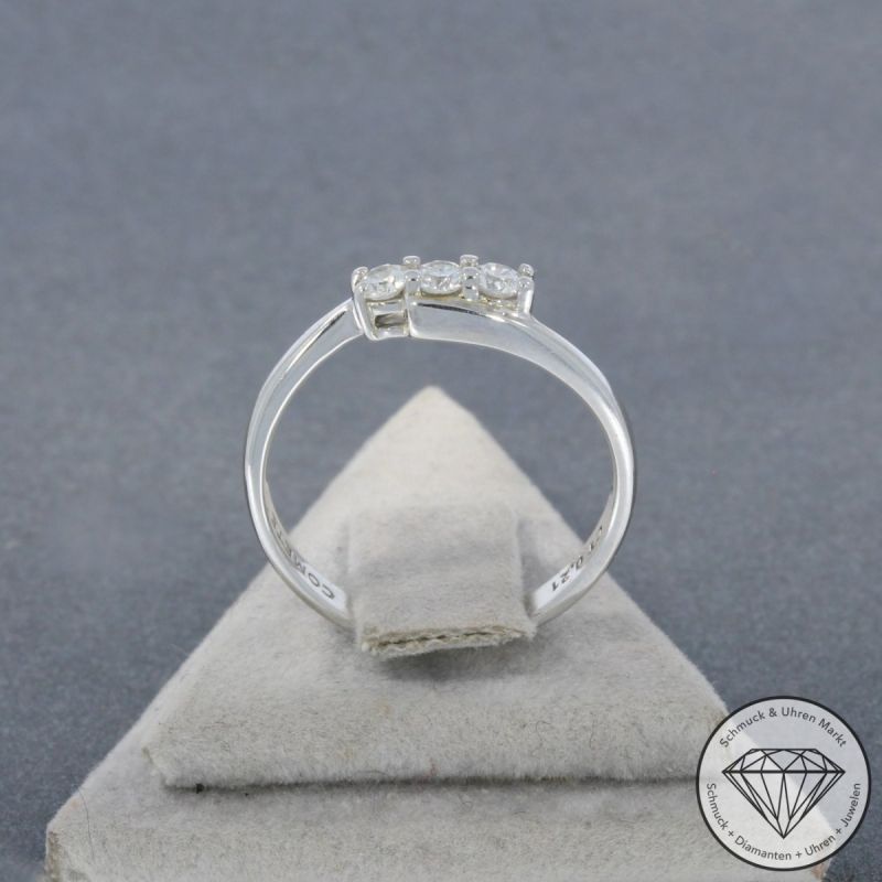 Wert 850 € Comete Brillant Ring (ca. 0,21 carat) in 750er 18 K Weißgold - 101144