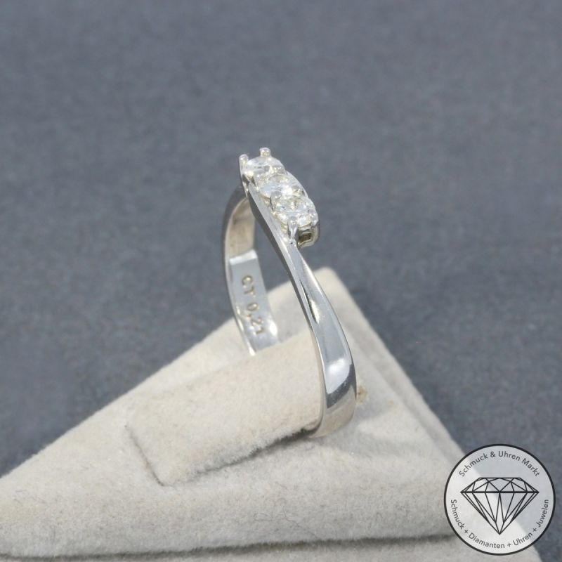 Wert 850 € Comete Brillant Ring (ca. 0,21 carat) in 750er 18 K Weißgold - 101144