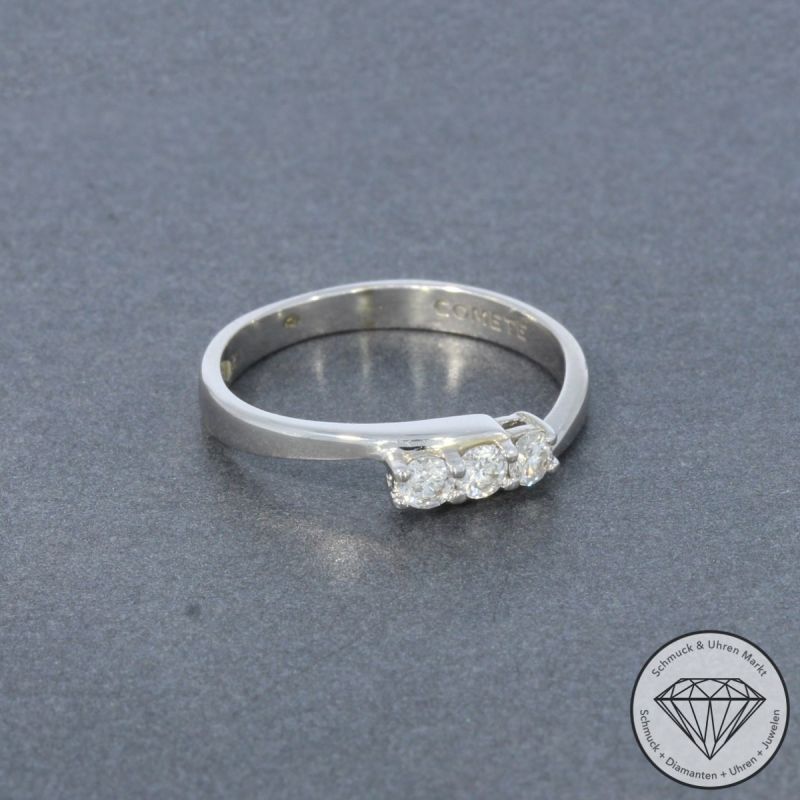 Wert 850 € Comete Brillant Ring (ca. 0,21 carat) in 750er 18 K Weißgold - 101144