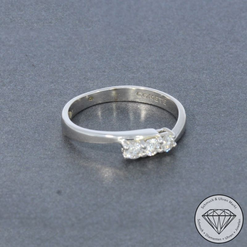 Wert 850 € Comete Brillant Ring (ca. 0,21 carat) in 750er 18 K Weißgold - 101144