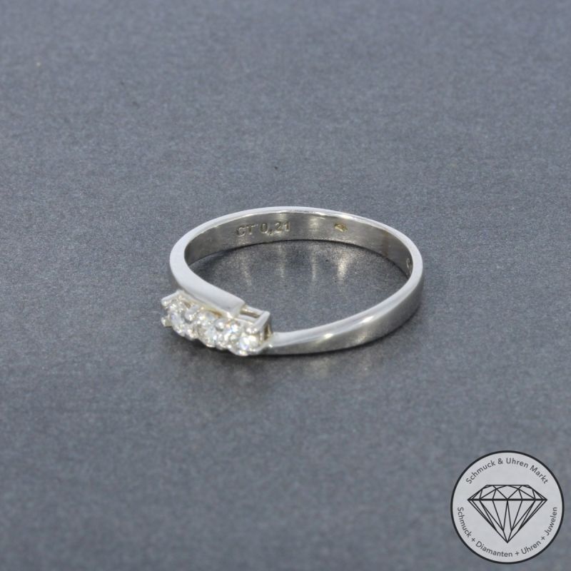 Wert 850 € Comete Brillant Ring (ca. 0,21 carat) in 750er 18 K Weißgold - 101144
