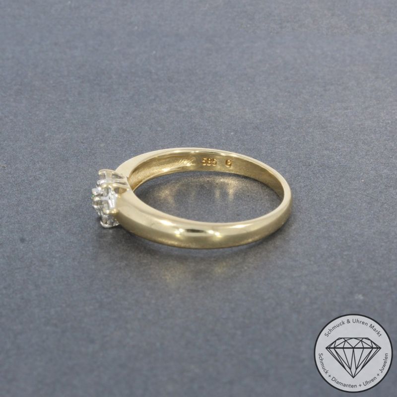 Wert 1050 € Bicolor Brillant Ring (ca. 0,14 carat) in 585er 14 K Gold - 101147