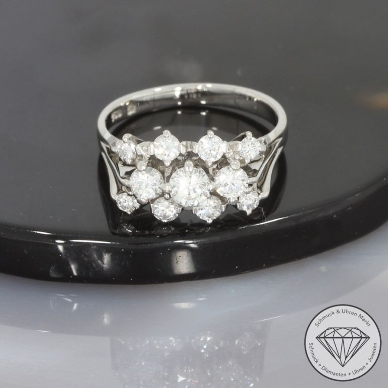 Wert 3990 € Brillant Ring (ca. 0,72 carat) in 750er 18 K Weißgold - 101159