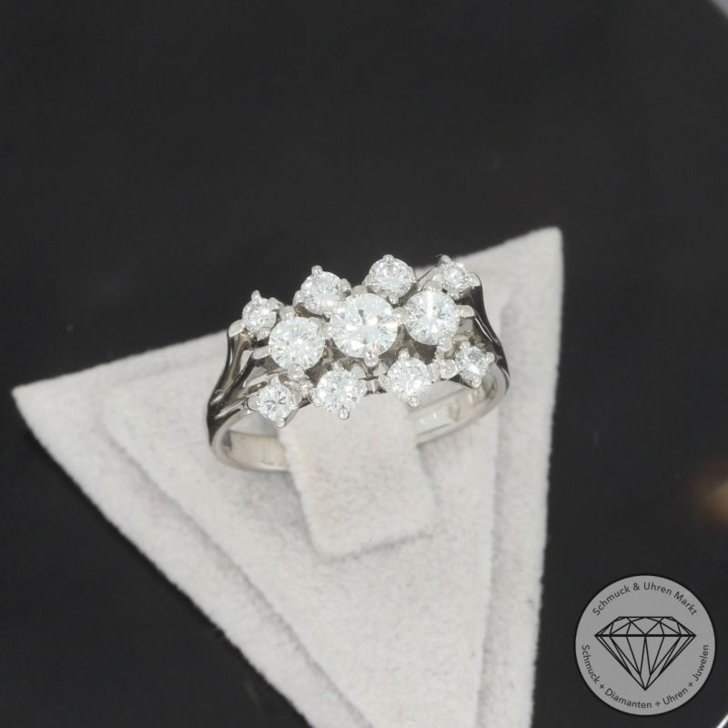 Wert 3990 € Brillant Ring (ca. 0,72 carat) in 750er 18 K Weißgold - 101159