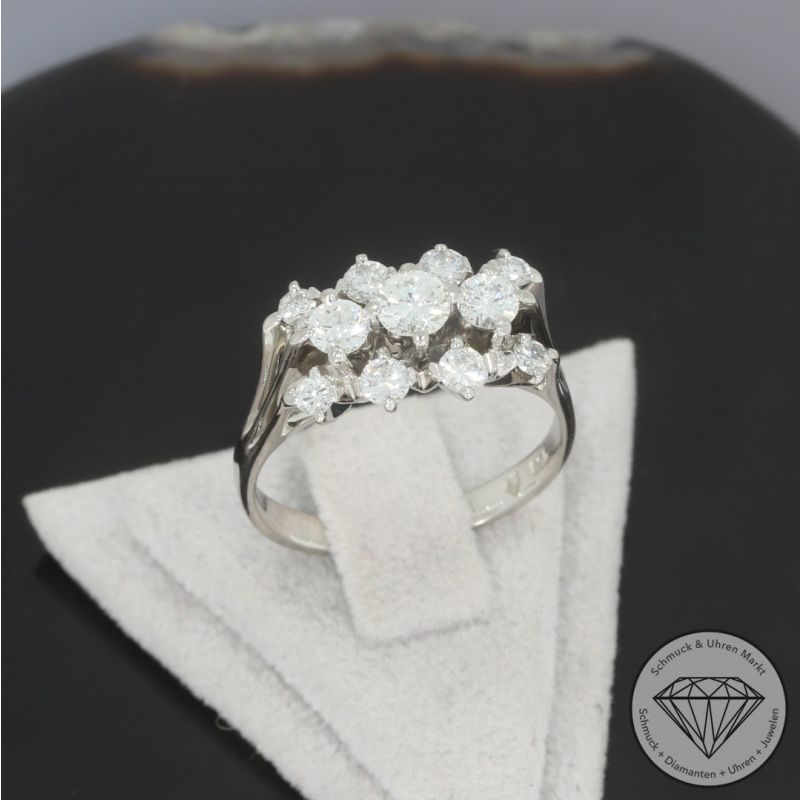 Wert 3990 € Brillant Ring (ca. 0,72 carat) in 750er 18 K Weißgold - 101159