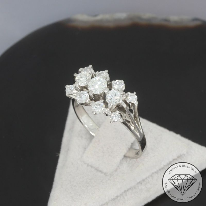 Wert 3990 € Brillant Ring (ca. 0,72 carat) in 750er 18 K Weißgold - 101159