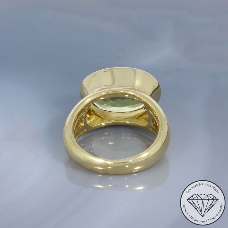 Wert 3490 € Lemonquarz Ring in 750er 18 K Gelbgold - 101449