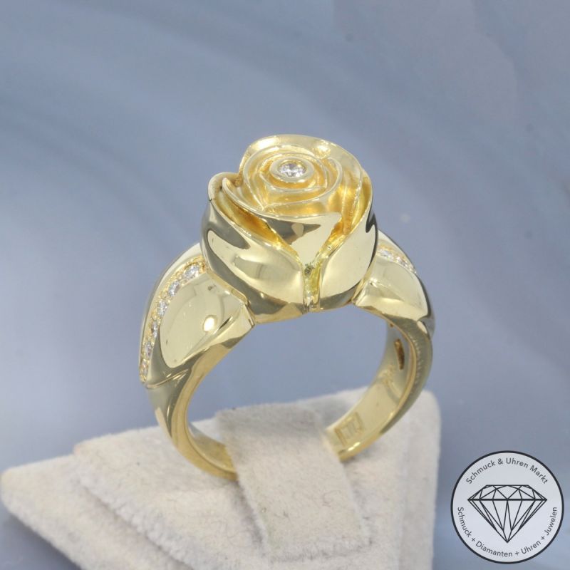 JETTE JOOP Brillant Ring Rose (ca. 0,29 carat) in 750er 18 K Gelbgold - 1014532