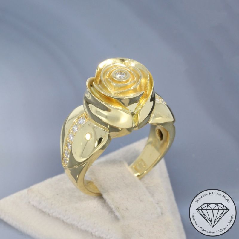 JETTE JOOP Brillant Ring Rose (ca. 0,29 carat) in 750er 18 K Gelbgold - 1014532