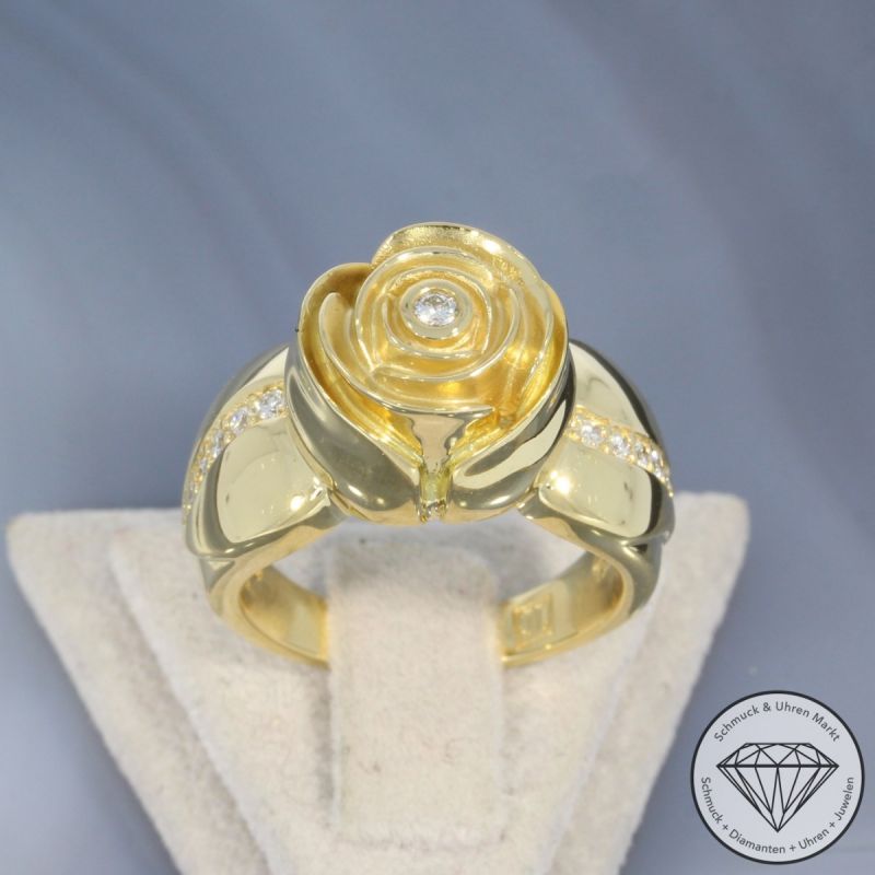 JETTE JOOP Brillant Ring Rose (ca. 0,29 carat) in 750er 18 K Gelbgold - 1014532