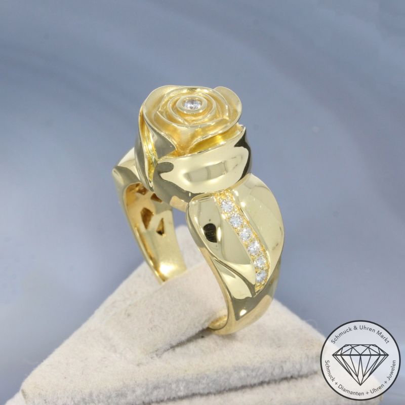 JETTE JOOP Brillant Ring Rose (ca. 0,29 carat) in 750er 18 K Gelbgold - 1014532