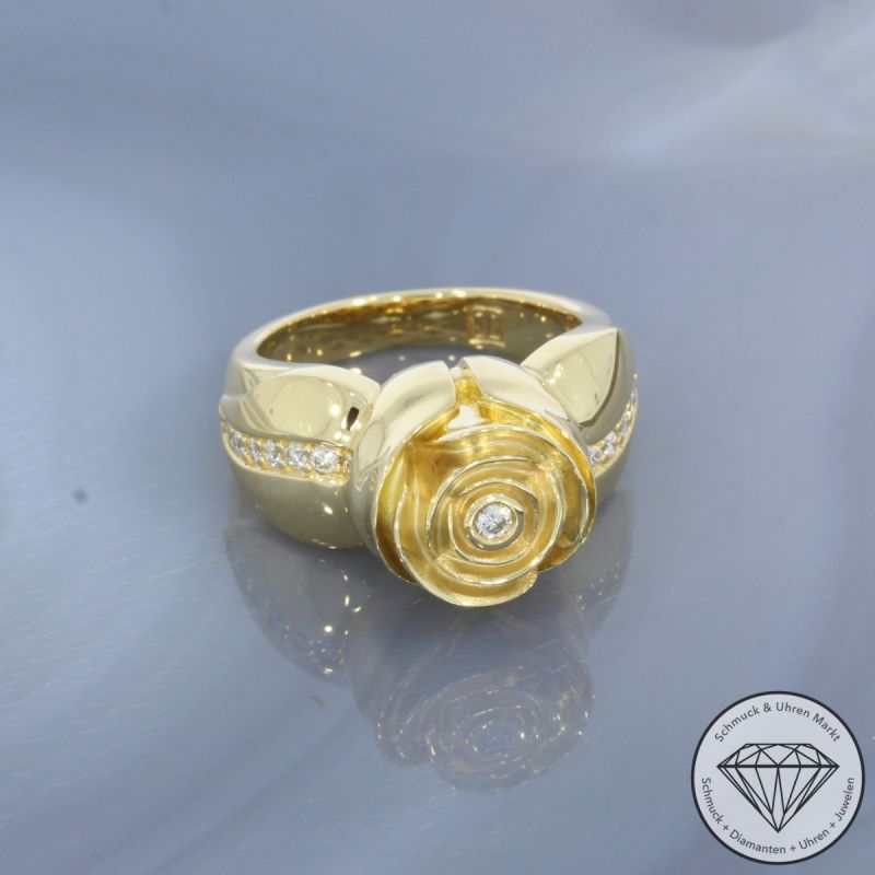 JETTE JOOP Brillant Ring Rose (ca. 0,29 carat) in 750er 18 K Gelbgold - 1014532