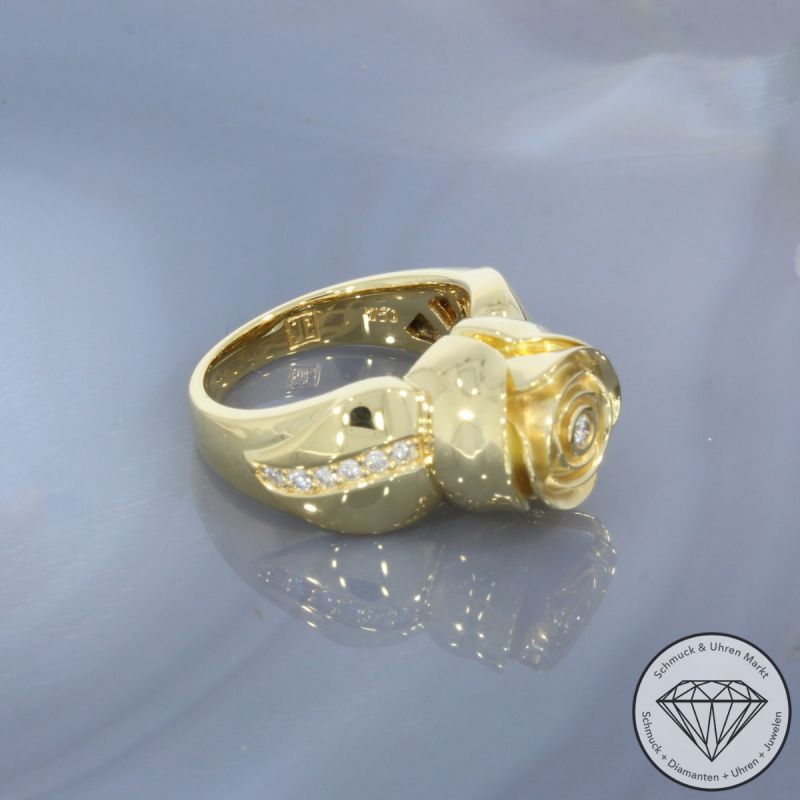 JETTE JOOP Brillant Ring Rose (ca. 0,29 carat) in 750er 18 K Gelbgold - 1014532