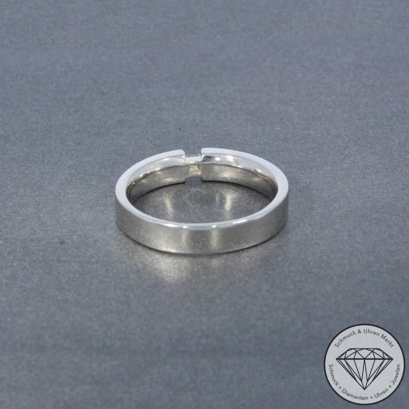 Wert 1750 € Solitär Diamant Ring in 750er 18 K Weißgold - 101525