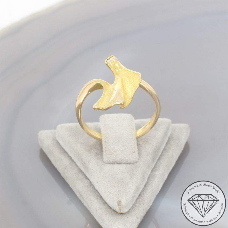 Wert 790 € Solitär Brillant Ring in 585er 14 K Gelbgold - 101528