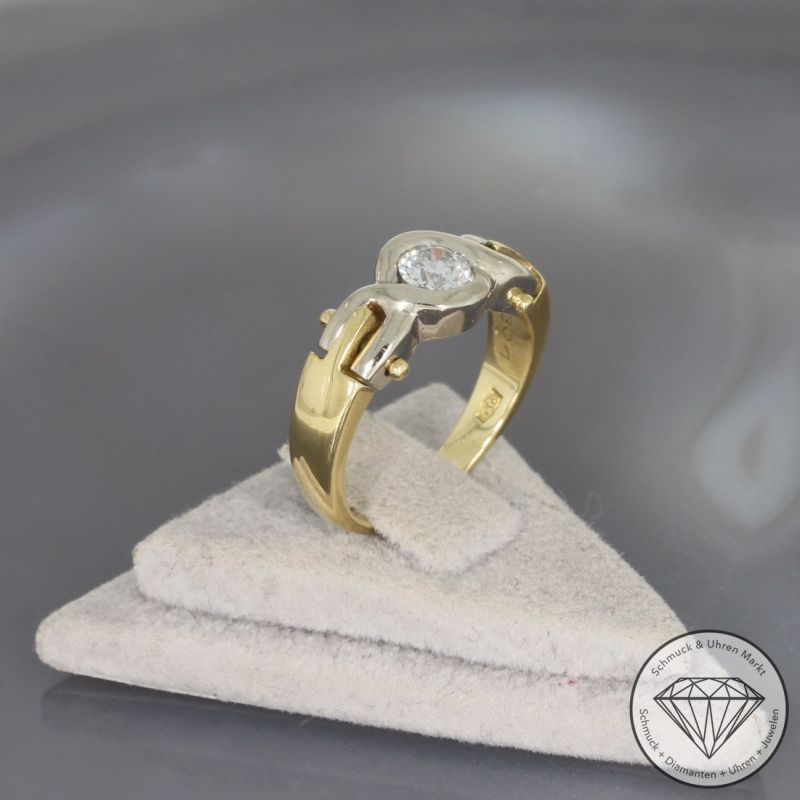 Wert 2190 € Wempe Solitär Brillant Ring in 750er 18 K Gold - 101543
