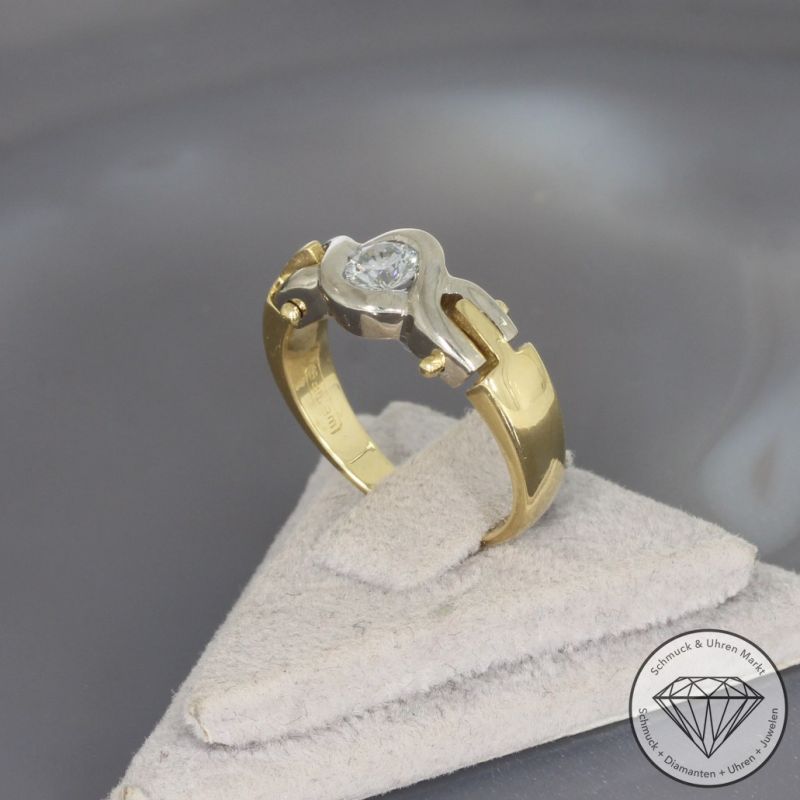 Wert 2190 € Wempe Solitär Brillant Ring in 750er 18 K Gold - 101543