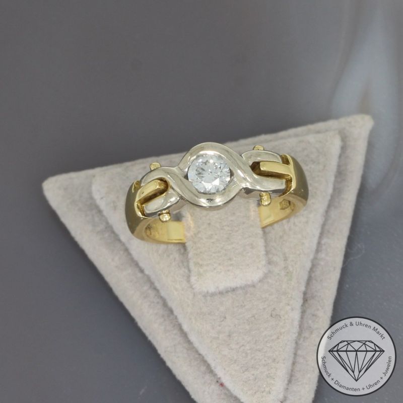 Wert 2190 € Wempe Solitär Brillant Ring in 750er 18 K Gold - 101543
