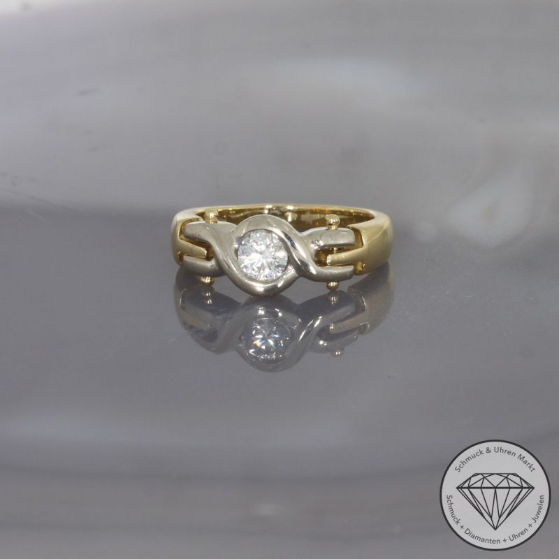 Wert 2190 € Wempe Solitär Brillant Ring in 750er 18 K Gold - 101543