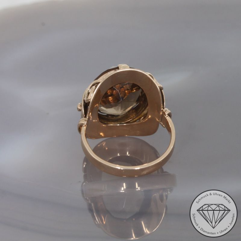 Wert 990 € Rauchquarz Ring in 333er 8 K Rosegold - 101550