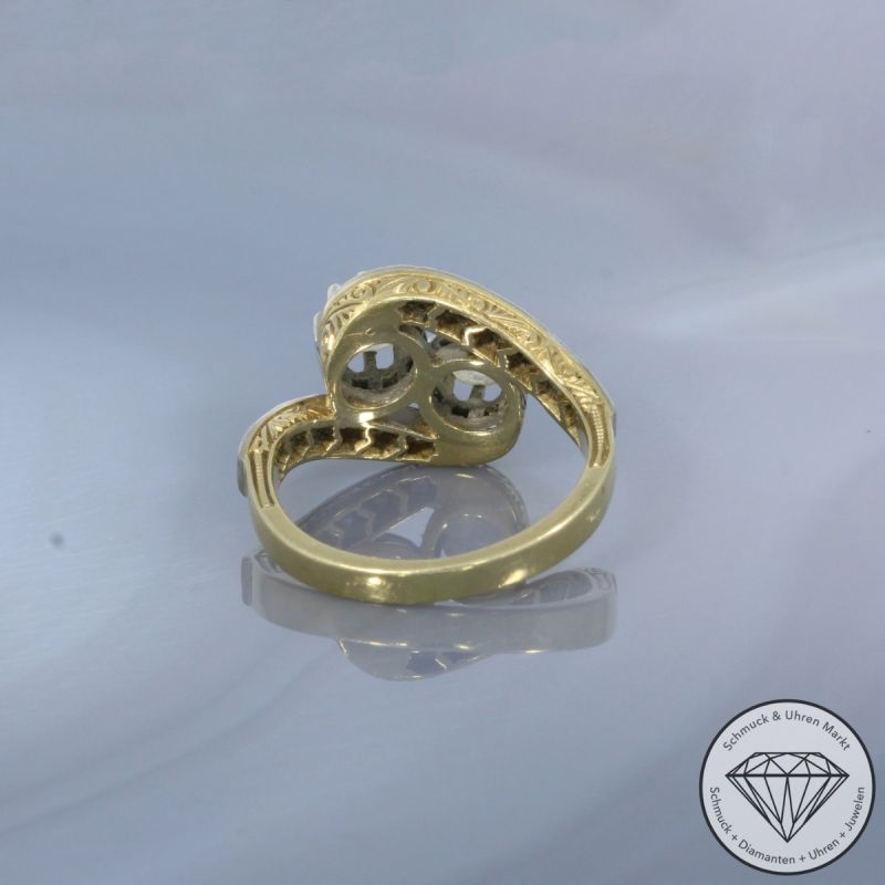 Wert 3990 € Bicolor Brillant Ring (ca. 0,76 carat) in 750er 18 K Gold - 101552